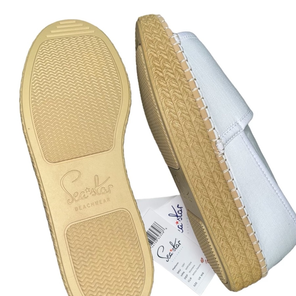 Sea Star Beachwear Women’s Coastal Platform in white several sizes available.